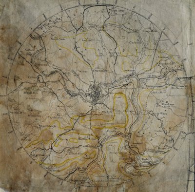 Geologische Karte der Umgebung von Bath, graviert von John Cary und dann vom Künstler handkoloriert, ca. 1799 von William Smith